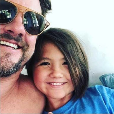 Tallulah Knighton with her father Zachary Knighton